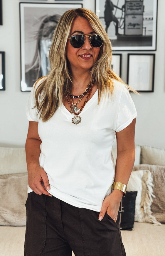 T-shirt MANAE manches courtes écru