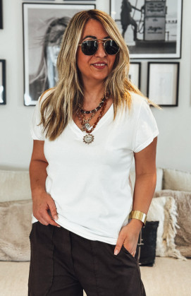 T-shirt MANAE manches courtes écru