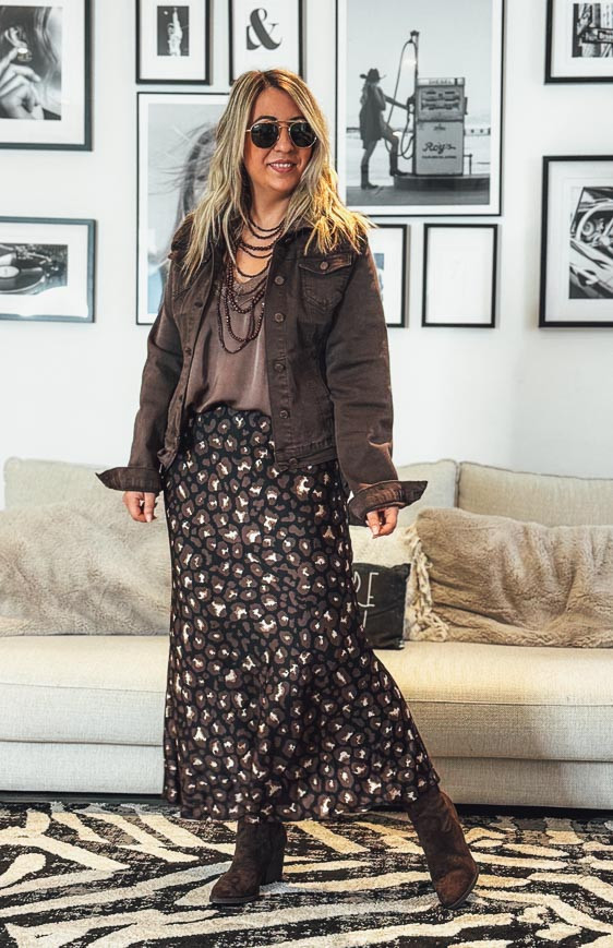 Black ESTELLE long skirt