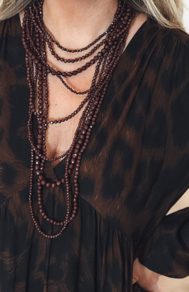 Collier MUSA multiple chocolat