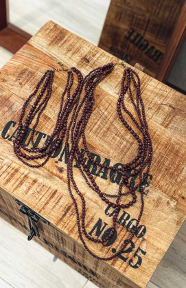 Collier MUSA multiple chocolat