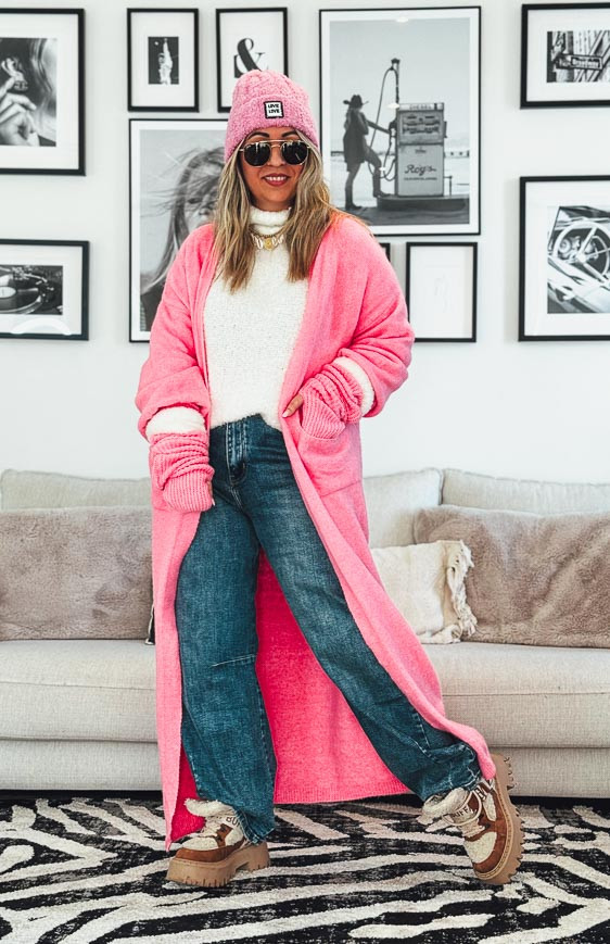 Gilet TINO long rose