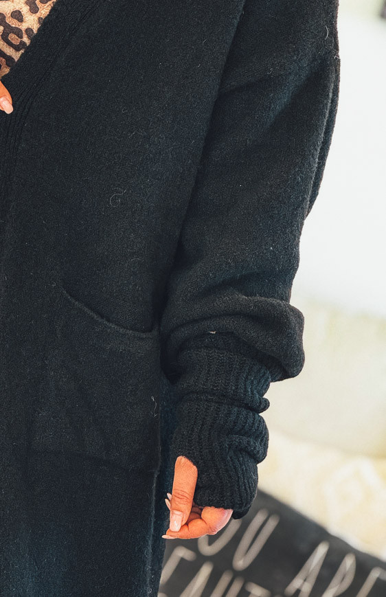 Gilet TINO long noir