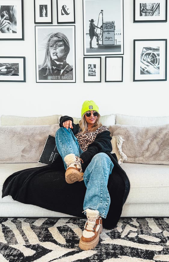 Long black TINO Cardigan