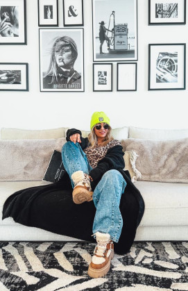 Long black TINO Cardigan