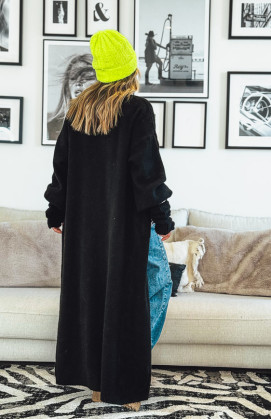 Long black TINO Cardigan