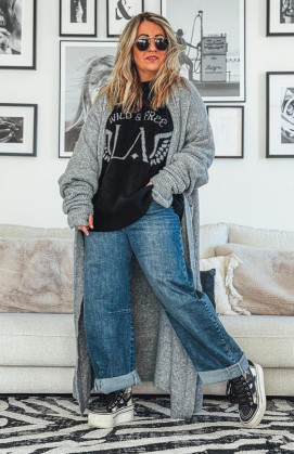 Long grey TINO Cardigan