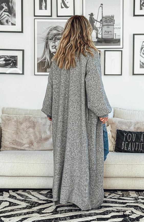 Long grey TINO Cardigan