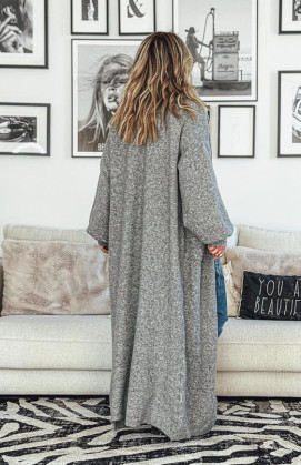 Gilet TINO long gris