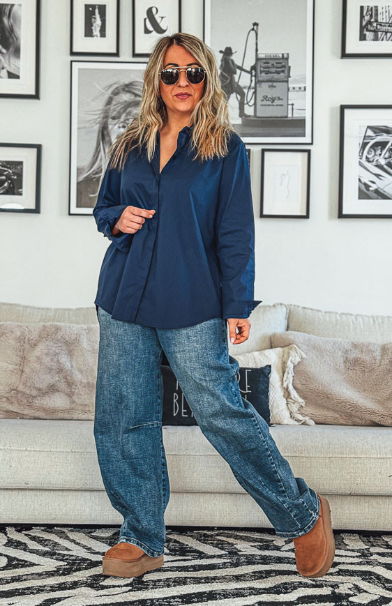 Chemise ELLA bleu foncé