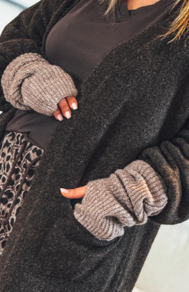 Gilet TINO long chocolat