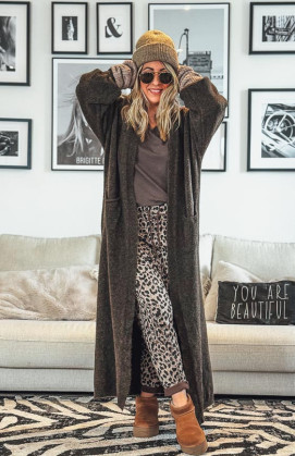 Long Chocolate TINO Cardigan