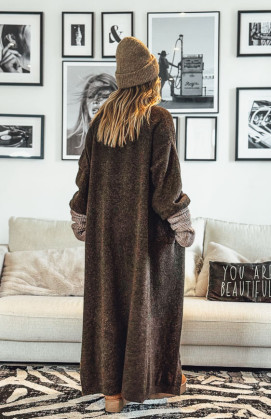 Long Chocolate TINO Cardigan