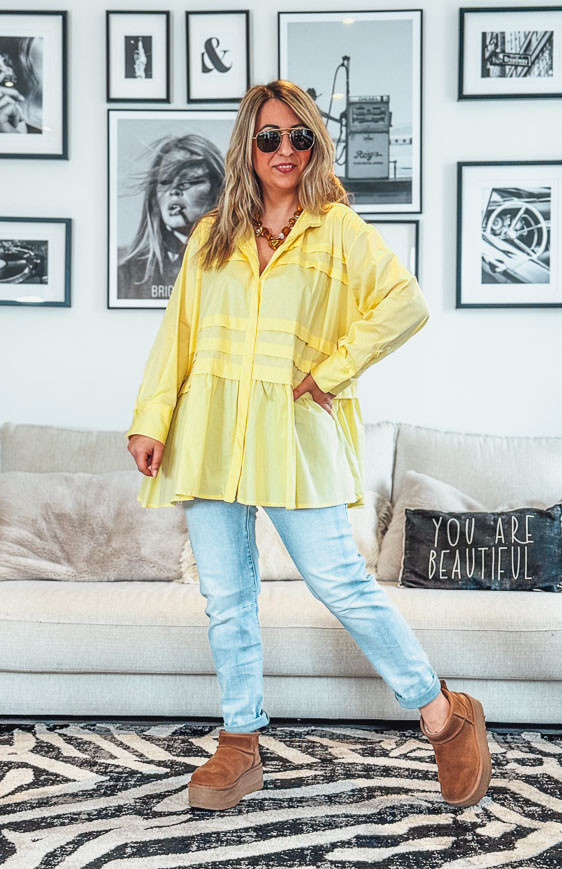 Light yellow LINETTE tunic