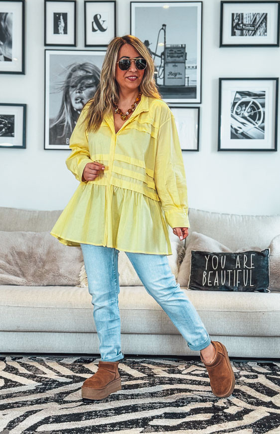 Light yellow LINETTE tunic