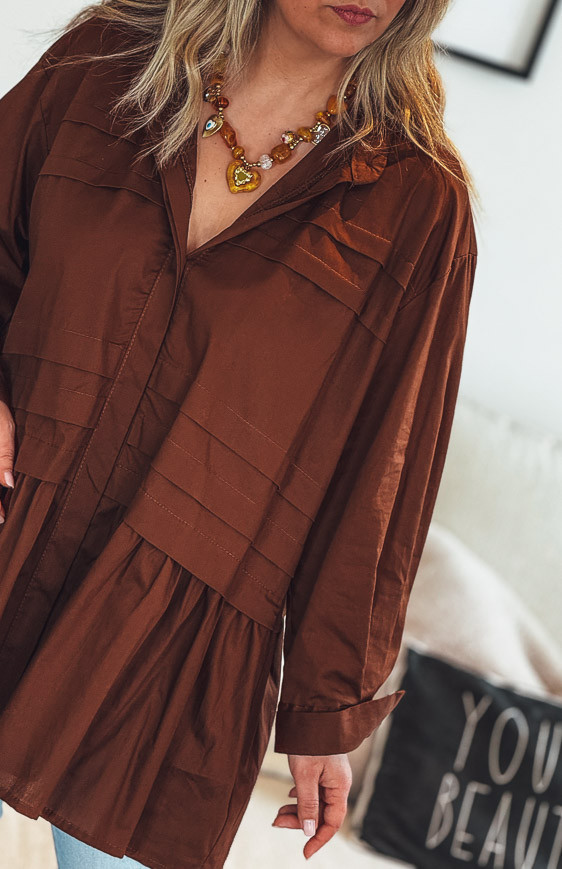 Chocolate LINETTE tunic