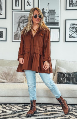 Chocolate LINETTE tunic