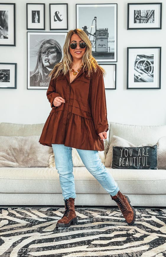 Chocolate LINETTE tunic