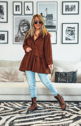 Chocolate LINETTE tunic