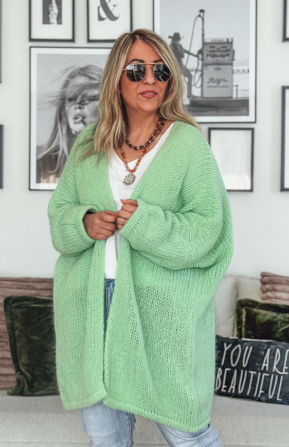 Gilet RANDY mi-long menthe