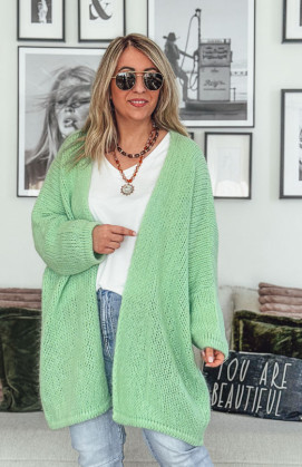 Gilet RANDY mi-long menthe