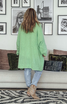 Gilet RANDY mi-long menthe