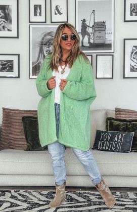 Gilet RANDY mi-long menthe