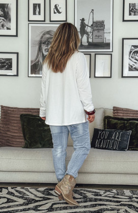 White CESAR long-sleeved t-shirt