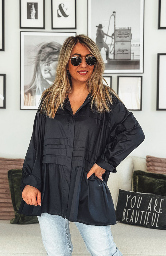 Navy blue LINETTE tunic