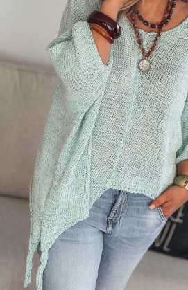 Water green HARRY 7/8th sleeves sweater