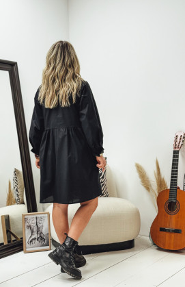 Black HELENE short dress