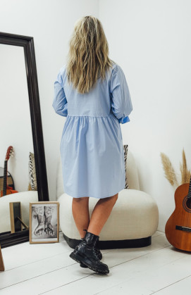 Robe HELENE courte bleu clair