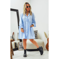 Robe HELENE courte bleu clair