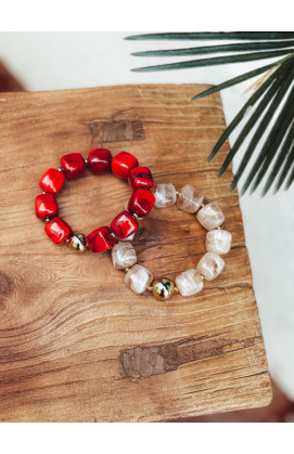 Bracelet MALAGA beige clair