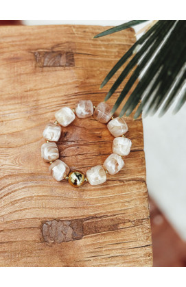 Bracelet MALAGA beige clair