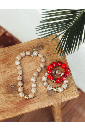 Light beige MALAGA necklace