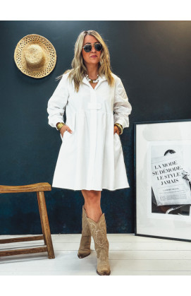 White HELENE short dress