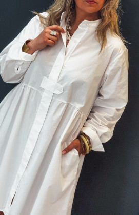 Robe HELENE courte blanche