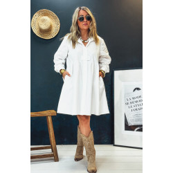Robe HELENE courte blanche