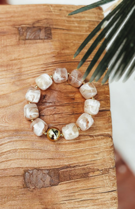 Bracelet MALAGA beige clair