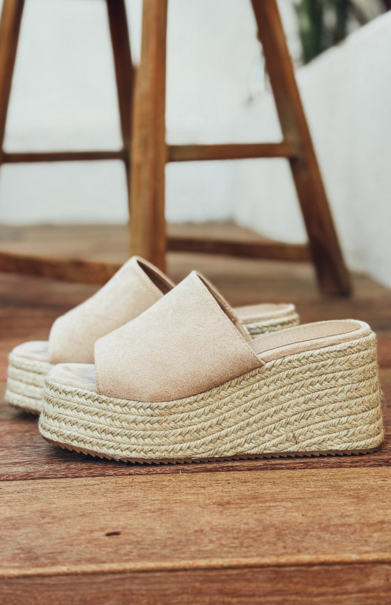 Beige NAPLES mules