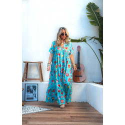 Robe WANDA longue manches courtes