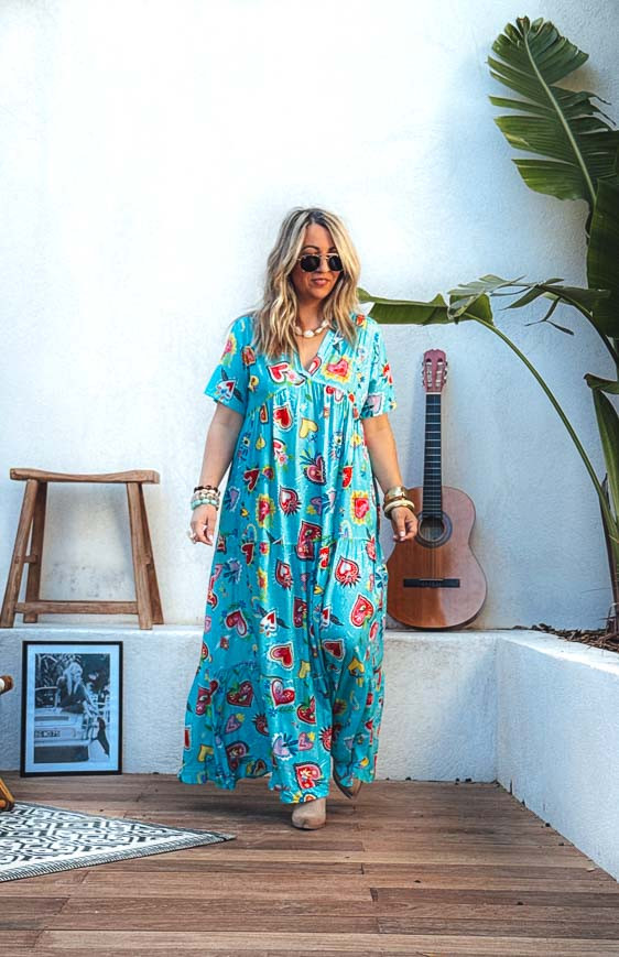 Robe WANDA longue manches courtes