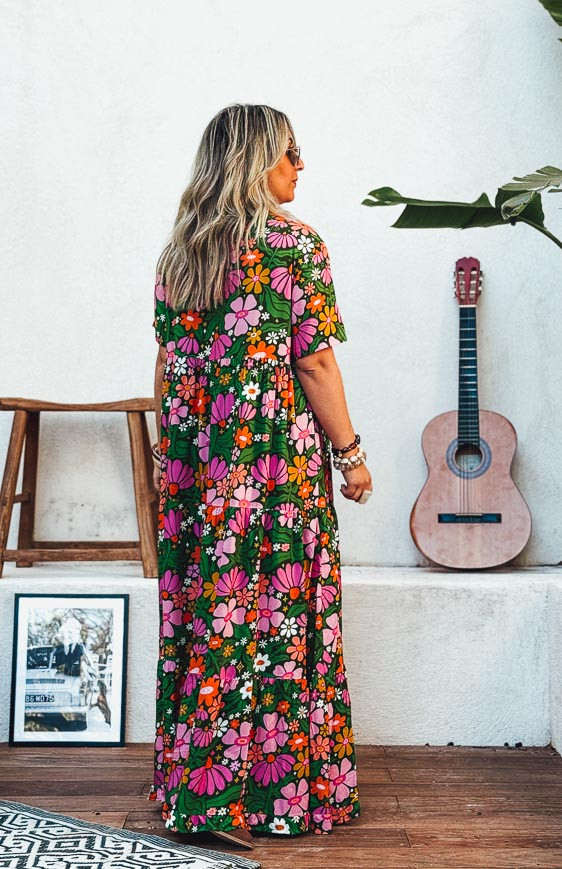 GIANA long dress, short sleeves