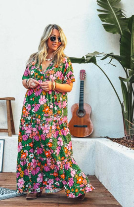 GIANA long dress, short sleeves