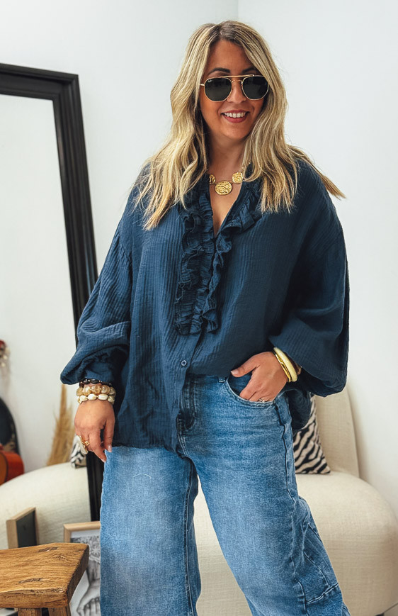 Chemise ENOLA bleu foncé