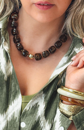 Chocolate MALAGA necklace