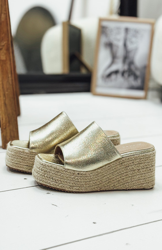 Gold NAPLES mules
