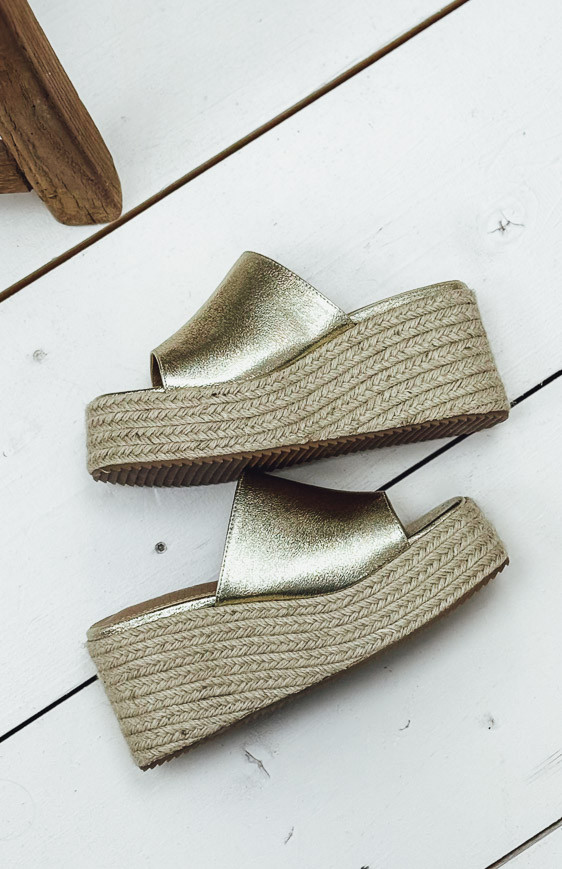 Gold NAPLES mules