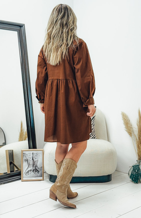Robe HELENE courte choco